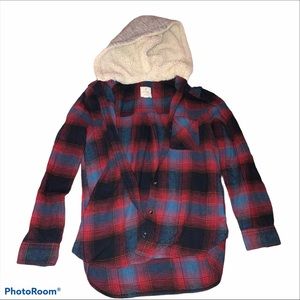 Boyfriend Hooded American Eagle Flannel